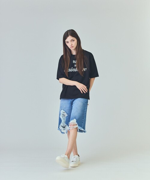 GRACE CLASS（グレースクラス）の「クラッシュハーフパンツ（その他パンツ・レディース・ブラック/ブルー・38/36）」の3枚目の写真