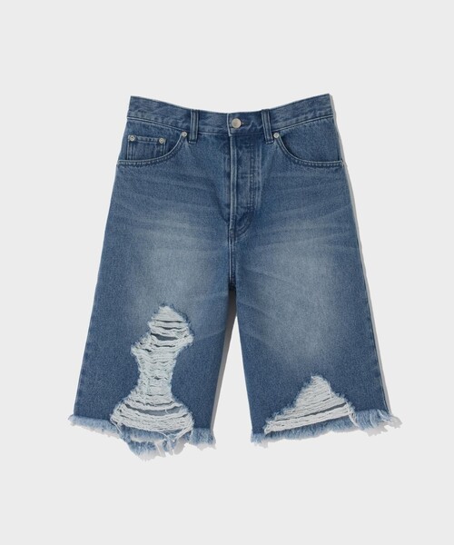 GRACE CLASS（グレースクラス）の「クラッシュハーフパンツ（その他パンツ・レディース・ブラック/ブルー・38/36）」の5枚目の写真