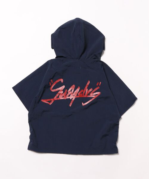 GROOVY COLORS（グルービーカラーズ）の「Nylon Taffeta Anorak Hoodie（ナイロンジャケット・キッズ・ネイビー・110/120）」の2枚目の写真