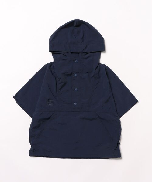 GROOVY COLORS（グルービーカラーズ）の「Nylon Taffeta Anorak Hoodie（ナイロンジャケット・キッズ・ネイビー・110/120）」の3枚目の写真