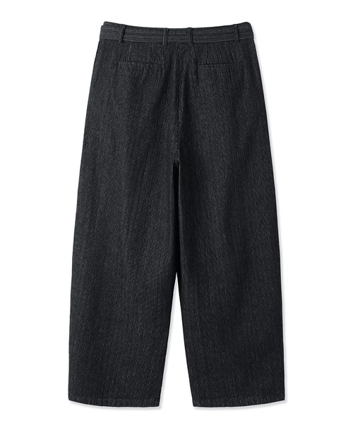 ★OY★BELTED SIDE TWO TUCK WIDE PANTS - BLACK★正規品/送料込 OY/オーワイ』 BELTED SIDE TWO TUCK WIDE PANTS/ベルトサイド