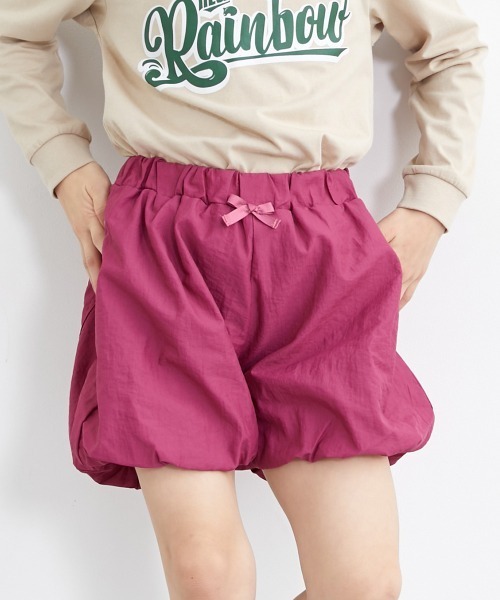 QUNTSTYLE(キュントスタイル)の「【販売終了】ナイロンワッシャーバルーンキュロットパンツ(女の子)(その他パンツ・キッズ・ピンク/ブラック・130/120/110)」の2枚目の写真