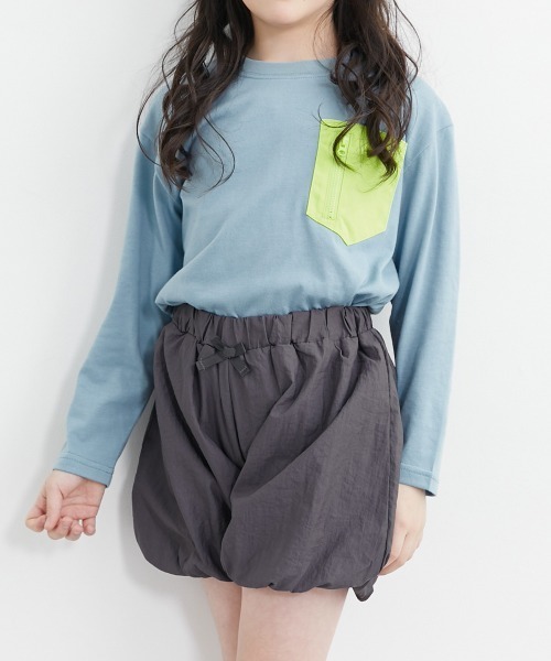 QUNTSTYLE(キュントスタイル)の「【販売終了】ナイロンワッシャーバルーンキュロットパンツ(女の子)(その他パンツ・キッズ・ピンク/ブラック・130/120/110)」の3枚目の写真