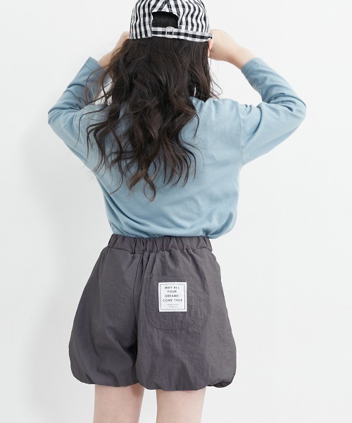 QUNTSTYLE(キュントスタイル)の「【販売終了】ナイロンワッシャーバルーンキュロットパンツ(女の子)(その他パンツ・キッズ・ピンク/ブラック・130/120/110)」の4枚目の写真