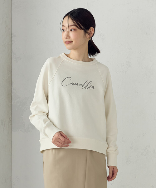 COMME CA ISM(コムサイズム)の「刺繍トレーナー(スウェット・レディース・オフホワイト/グレー・MEDIUM/LARGE)」の4枚目の写真