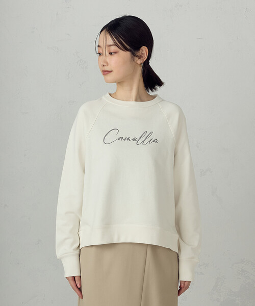 COMME CA ISM(コムサイズム)の「刺繍トレーナー(スウェット・レディース・オフホワイト/グレー・MEDIUM/LARGE)」の7枚目の写真