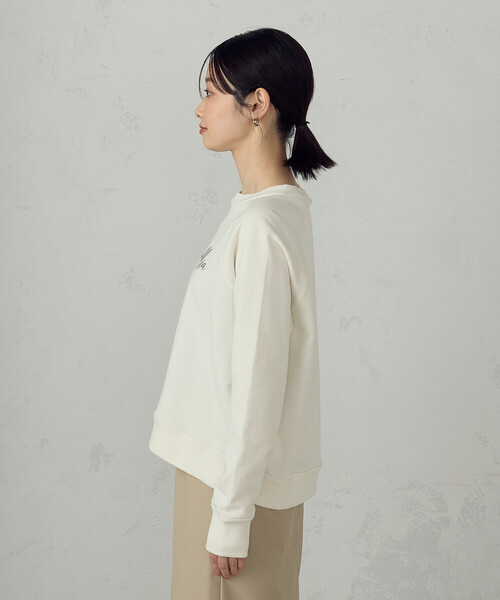COMME CA ISM(コムサイズム)の「刺繍トレーナー(スウェット・レディース・オフホワイト/グレー・MEDIUM/LARGE)」の8枚目の写真
