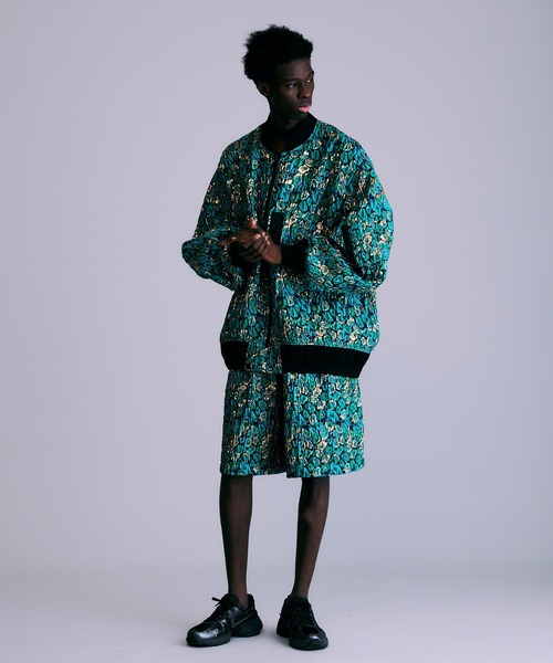 NOISE MAKER（ノイズメーカー）の「ふくれジャガードショートパンツ（その他パンツ・メンズ・ホワイト/グリーン/ネイビー・XL/L/M）」の4枚目の写真