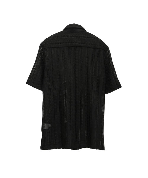 HIGH STREET（ハイストリート）の「HIGH STREET∴コードレース半袖シャツ（カーディガン/ボレロ・メンズ・ホワイト/ブラック・M/L/S）」の3枚目の写真