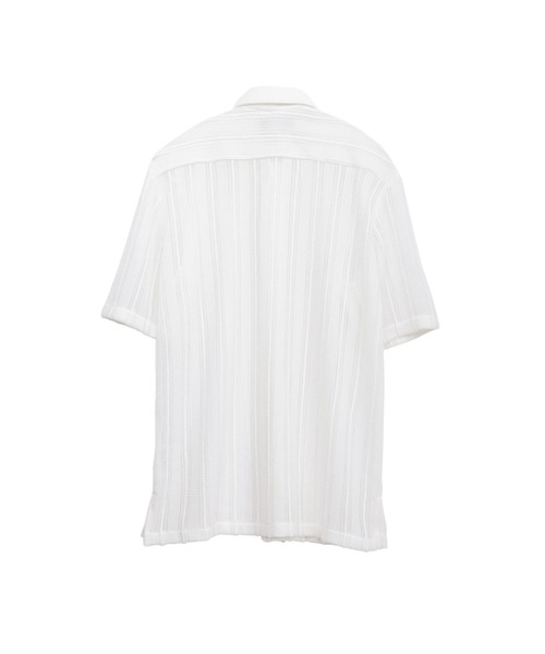 HIGH STREET（ハイストリート）の「HIGH STREET∴コードレース半袖シャツ（カーディガン/ボレロ・メンズ・ホワイト/ブラック・M/L/S）」の5枚目の写真