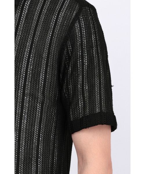 HIGH STREET（ハイストリート）の「HIGH STREET∴コードレース半袖シャツ（カーディガン/ボレロ・メンズ・ホワイト/ブラック・M/L/S）」の16枚目の写真