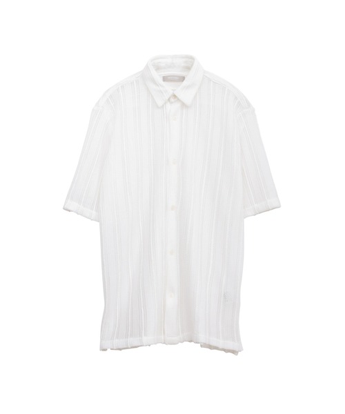 HIGH STREET（ハイストリート）の「HIGH STREET∴コードレース半袖シャツ（カーディガン/ボレロ・メンズ・ホワイト/ブラック・M/L/S）」の18枚目の写真