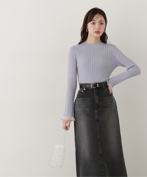 PROPORTION BODY DRESSING（プロポーションボディドレッシング）の「袖シアーリブニット / 1215170202（ニット/セーター・レディース・ホワイト系その他/ブルー/ブラック・SMALL/MEDIUM）」の18枚目の写真