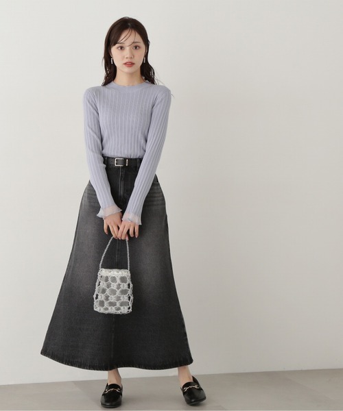 PROPORTION BODY DRESSING（プロポーションボディドレッシング）の「袖シアーリブニット / 1215170202（ニット/セーター・レディース・ホワイト系その他/ブルー/ブラック・SMALL/MEDIUM）」の19枚目の写真