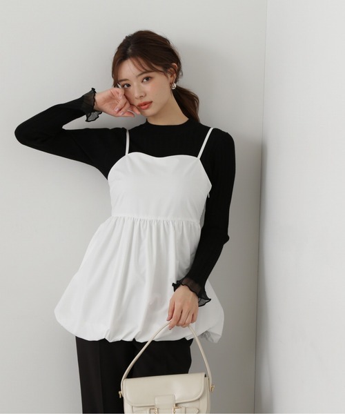 PROPORTION BODY DRESSING（プロポーションボディドレッシング）の「袖シアーリブニット / 1215170202（ニット/セーター・レディース・ホワイト系その他/ブルー/ブラック・SMALL/MEDIUM）」の15枚目の写真