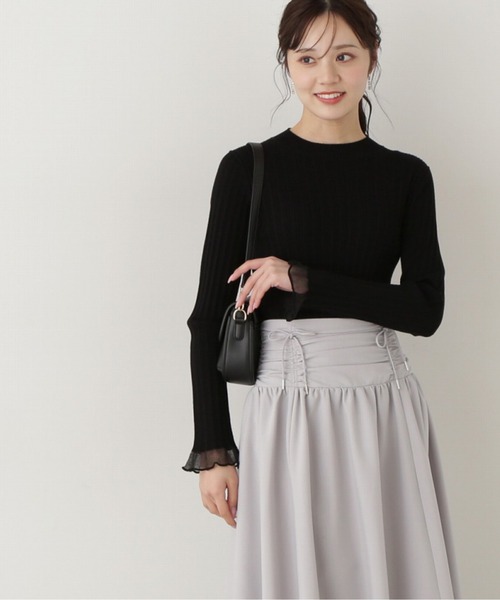 PROPORTION BODY DRESSING（プロポーションボディドレッシング）の「袖シアーリブニット / 1215170202（ニット/セーター・レディース・ホワイト系その他/ブルー/ブラック・SMALL/MEDIUM）」の4枚目の写真