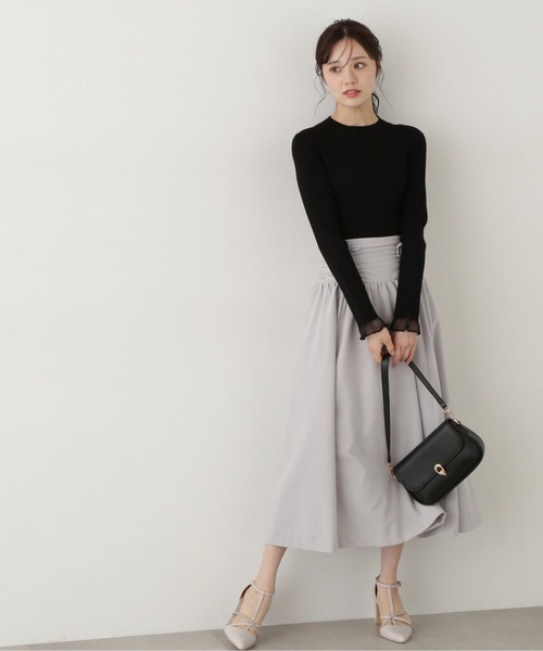 PROPORTION BODY DRESSING（プロポーションボディドレッシング）の「袖シアーリブニット / 1215170202（ニット/セーター・レディース・ホワイト系その他/ブルー/ブラック・SMALL/MEDIUM）」の6枚目の写真