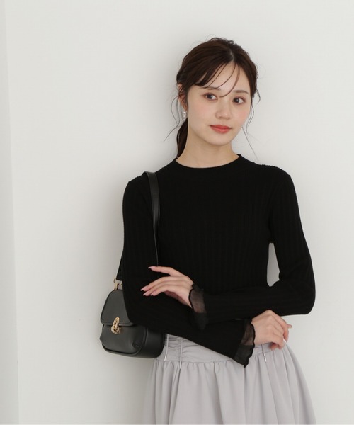 PROPORTION BODY DRESSING（プロポーションボディドレッシング）の「袖シアーリブニット / 1215170202（ニット/セーター・レディース・ホワイト系その他/ブルー/ブラック・SMALL/MEDIUM）」の7枚目の写真