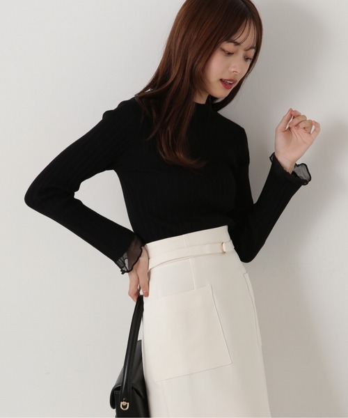 PROPORTION BODY DRESSING（プロポーションボディドレッシング）の「袖シアーリブニット / 1215170202（ニット/セーター・レディース・ホワイト系その他/ブルー/ブラック・SMALL/MEDIUM）」の10枚目の写真