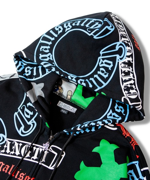GALFY(ガルフィー)の「【別注】GA×GALFY-ガラノハーツジップパーカー(パーカー・メンズ・ブラック/ホワイト・S/L/XL)」の3枚目の写真