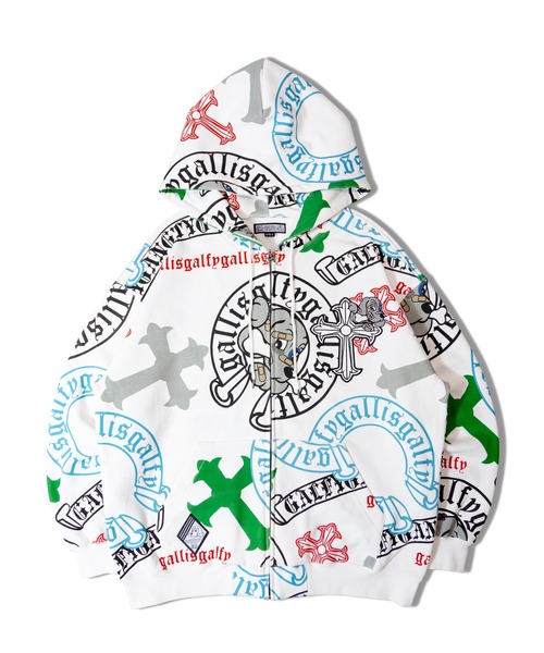 ⭐︎GA×GALFY-ガラノハーツジップパーカー⭐︎ GALFY パーカー GA×GALFY-ガラノハーツジップパーカー メンズ