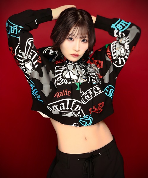 GALFY(ガルフィー)の「【別注】GA×GALFY-ガラノハーツジップパーカー(パーカー・メンズ・ブラック/ホワイト・S/L/XL)」の18枚目の写真