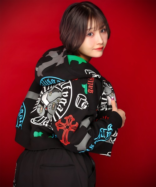 GALFY(ガルフィー)の「【別注】GA×GALFY-ガラノハーツジップパーカー(パーカー・メンズ・ブラック/ホワイト・S/L/XL)」の22枚目の写真