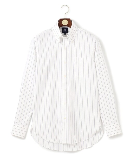 J.PRESS(ジェイプレス)の「【PREMIUM PLEATS / 形態安定】スーピマコットンボールドストライプ ドレスシャツ / B.D.(シャツ/ブラウス・メンズ・ネイビー系2・首回り43cm-裄丈86cm/首回り42cm-裄丈86cm/首回り41cm-裄丈85cm/首回り40cm-裄丈85cm/首回り39cm-裄丈84cm/首回り38cm-裄丈84cm/首回り37cm-裄丈82cm)」の7枚目の写真