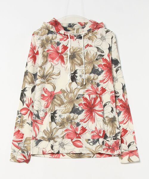sunny branch(サニーブランチ)の「★Growth by Grail★フラワープリントパーカー(パーカー・メンズ・アイボリー/ブラック・MEDIUM/LARGE)」の2枚目の写真