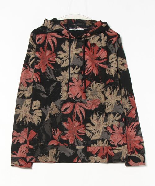 sunny branch(サニーブランチ)の「★Growth by Grail★フラワープリントパーカー(パーカー・メンズ・アイボリー/ブラック・MEDIUM/LARGE)」の5枚目の写真