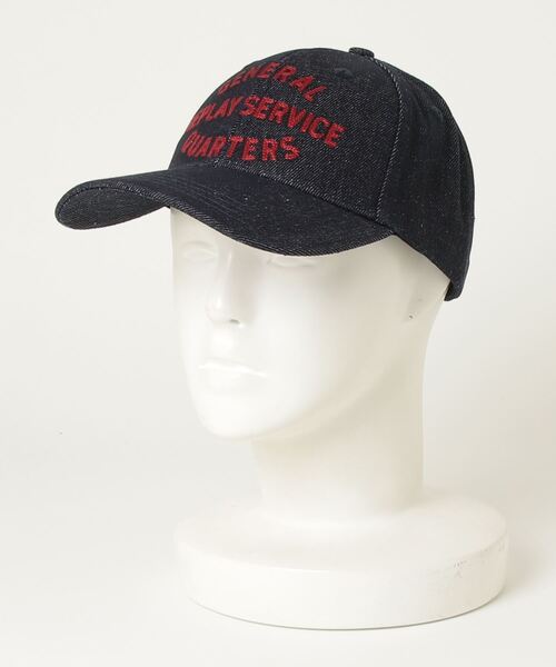 レタリング刺しゅうデニムCAP