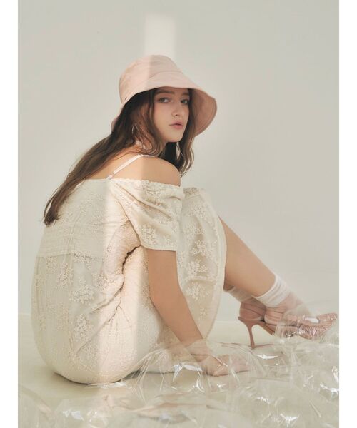 RESEXXY（リゼクシー）の「バックデザインバケットハット（ハット・レディース・ピンク/ホワイト/ブラック・FREE）」の7枚目の写真