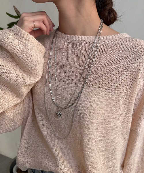 DouDou（ドゥドゥ）の「ハート3連ネックレス（ネックレス・レディース・シルバー/ゴールド・FREE）」の21枚目の写真