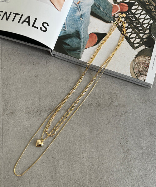 DouDou（ドゥドゥ）の「ハート3連ネックレス（ネックレス・レディース・シルバー/ゴールド・FREE）」の6枚目の写真