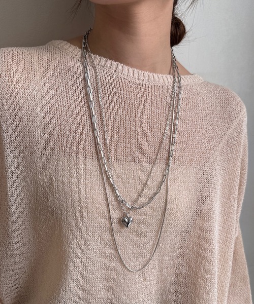 DouDou（ドゥドゥ）の「ハート3連ネックレス（ネックレス・レディース・シルバー/ゴールド・FREE）」の12枚目の写真