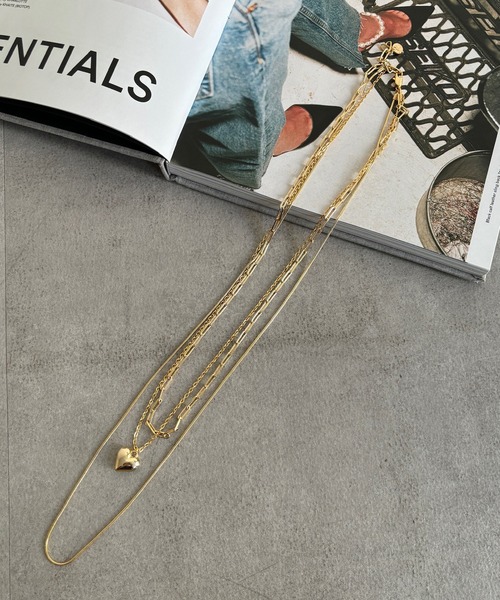 DouDou（ドゥドゥ）の「ハート3連ネックレス（ネックレス・レディース・シルバー/ゴールド・FREE）」の13枚目の写真