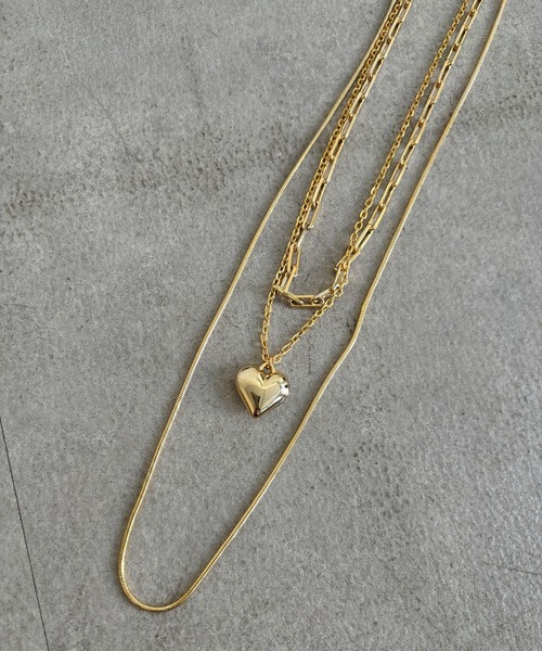 DouDou（ドゥドゥ）の「ハート3連ネックレス（ネックレス・レディース・シルバー/ゴールド・FREE）」の14枚目の写真