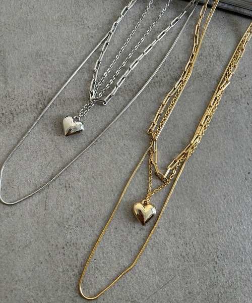 DouDou（ドゥドゥ）の「ハート3連ネックレス（ネックレス・レディース・シルバー/ゴールド・FREE）」の18枚目の写真