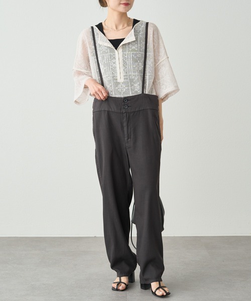 PUAL CE CIN（ピュアルセシン）の「【Du noir】リネンタッチスクエアタンク（ニット/セーター・レディース・ブラック/オフホワイト/グレイッシュベージュ/モカ・FREE）」の19枚目の写真