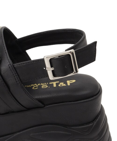 cs T&P（シーエスティーアンドピー）の「ビックチェーン付き厚底サンダル（サンダル・レディース・ブラック/ホワイト/パイソン・L/LL/S/M）」の17枚目の写真