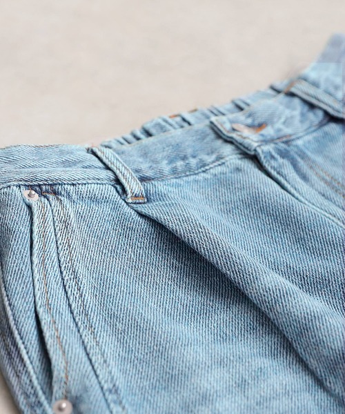 antiqua(アンティカ)の「色落ちタックデニム(デニムパンツ・レディース・ブルー系その他2/ブルー系その他・MEDIUM/LARGE)」の12枚目の写真