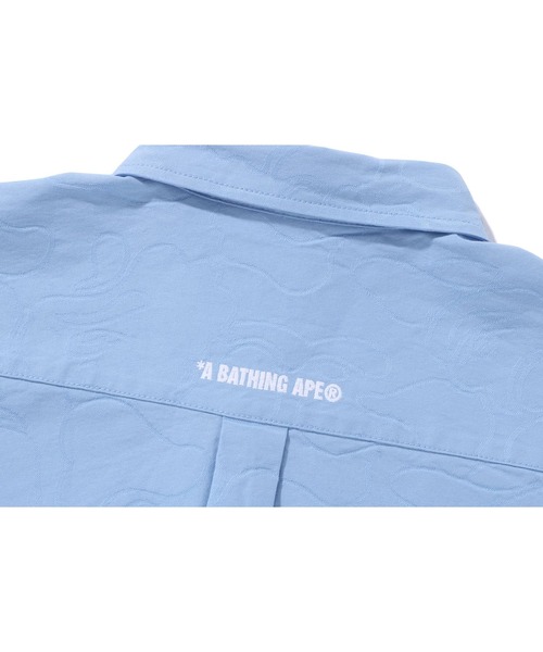 A BATHING APE(アベイシングエイプ)の「LINE CAMO JACQUARD OXFORD LS SHIRT(シャツ/ブラウス・メンズ・ホワイト/ブルー/ブラック・MEDIUM/X-LARGE/LARGE/SMALL/XX-LARGE)」の11枚目の写真