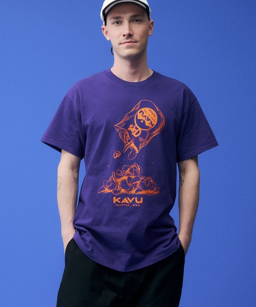 KAVU(カブー)の「KAVU/カブー Chips Tee/チップスティー(Tシャツ/カットソー・メンズ・ロイヤルブルー/パープル/イエロー/ホワイト/レッド・MEDIUM/LARGE/X-LARGE)」の3枚目の写真