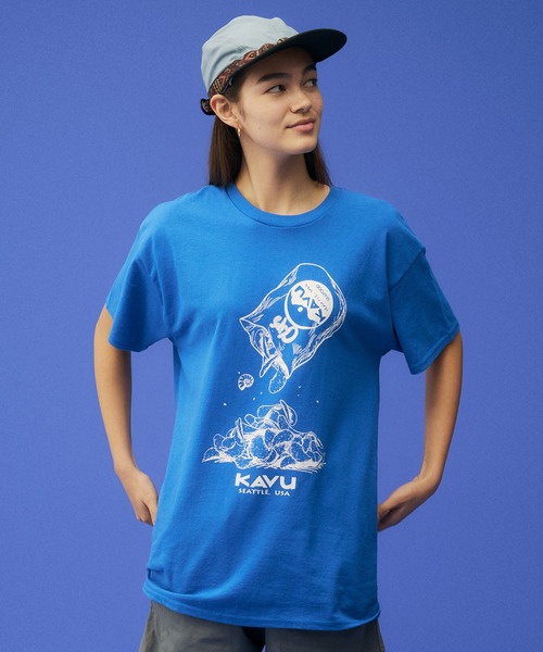 KAVU(カブー)の「KAVU/カブー Chips Tee/チップスティー(Tシャツ/カットソー・メンズ・ロイヤルブルー/パープル/イエロー/ホワイト/レッド・MEDIUM/LARGE/X-LARGE)」の2枚目の写真