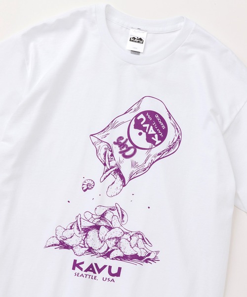 KAVU(カブー)の「KAVU/カブー Chips Tee/チップスティー(Tシャツ/カットソー・メンズ・ロイヤルブルー/パープル/イエロー/ホワイト/レッド・MEDIUM/LARGE/X-LARGE)」の8枚目の写真