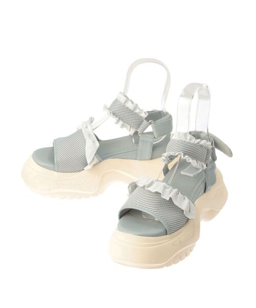 merry jenny(メリージェニー)の「フリルメッシュスニーカーサンダル(サンダル・レディース・アイボリー/ブラック/ブルー/ピンク・SMALL/MEDIUM/LARGE)」の3枚目の写真