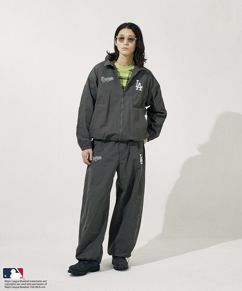 【最終値下げ】FREAK'S STORE Nylon Jacket pants セール】FREAK'S STORE/フリークスストア MLB ワイド ナイロン パンツ