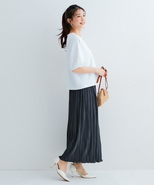 Petitjo(プッチージョ)の「小さいサイズ ランダムプリーツタイトスカート 低身長さん・小柄女性(スカート・レディース・チャコール/アイボリー/ネイビー/ベージュ・PSS/PM/PL/PS)」の11枚目の写真