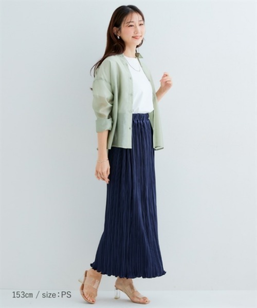 セール】小さいサイズ ランダムプリーツタイトスカート 低身長