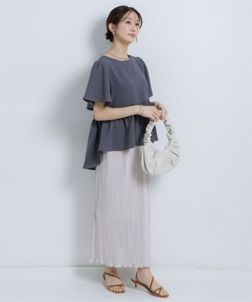 Petitjo(プッチージョ)の「小さいサイズ ランダムプリーツタイトスカート 低身長さん・小柄女性(スカート・レディース・チャコール/アイボリー/ネイビー/ベージュ・PSS/PM/PL/PS)」の21枚目の写真
